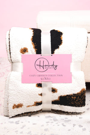 PRE-ORDER! 20% OFF! Cozy Cuddles Simply Moo-Velous Blanket **EXPECTED SHIP DATE 8/31** - Wholesale Accessory Market