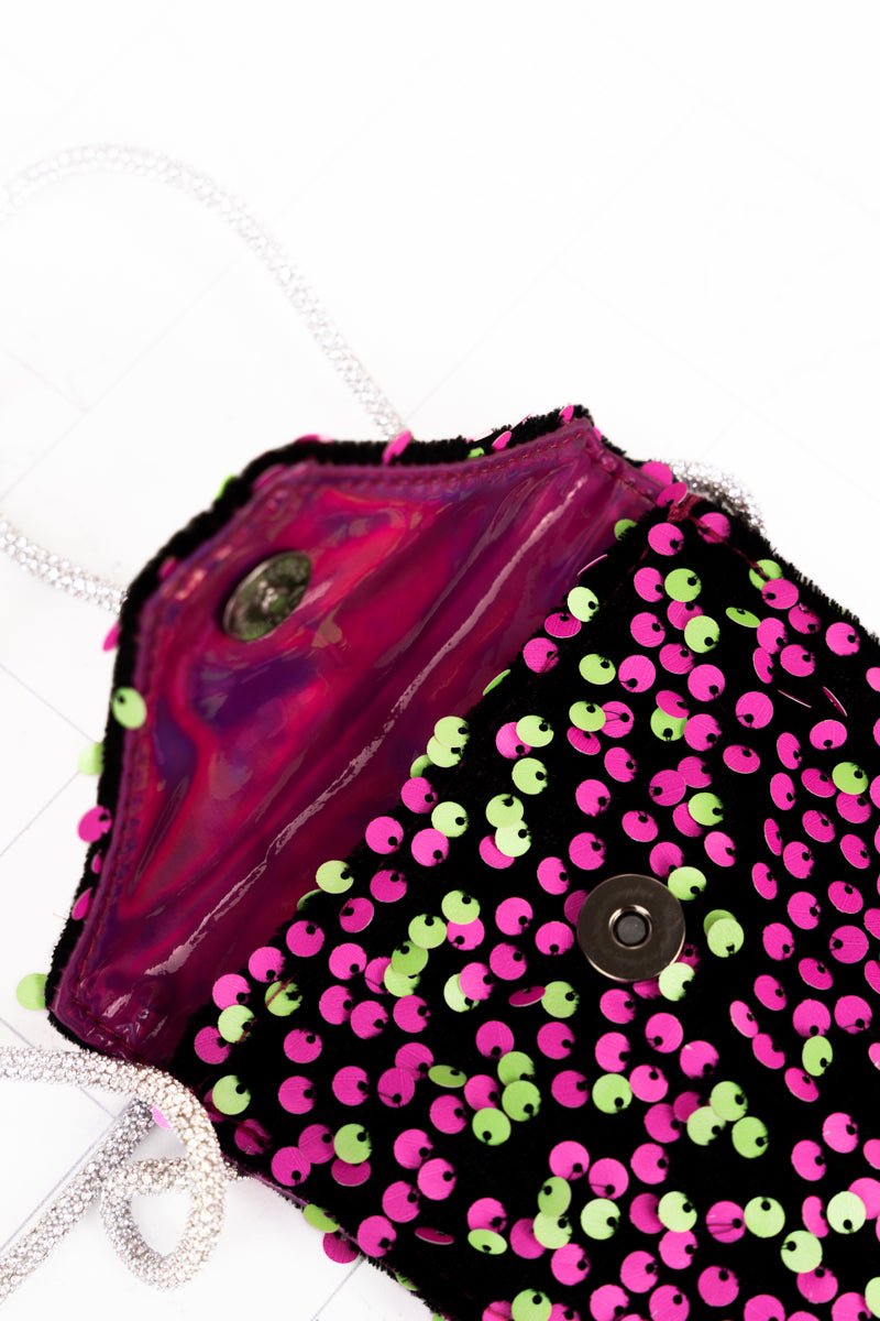 180 - Designer Pink Jhallar Purse with Adjustable Strap