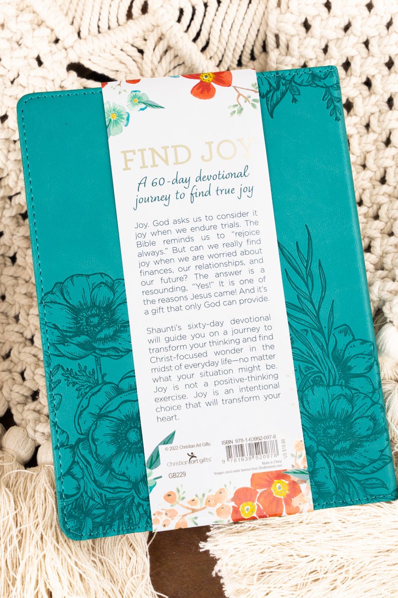 Find Joy Teal LuxLeather Devotional - Wholesale Accessory Market