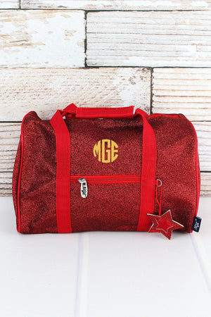 NGIL Red Glitz & Glam Petite Duffle Bag 12" - Wholesale Accessory Market