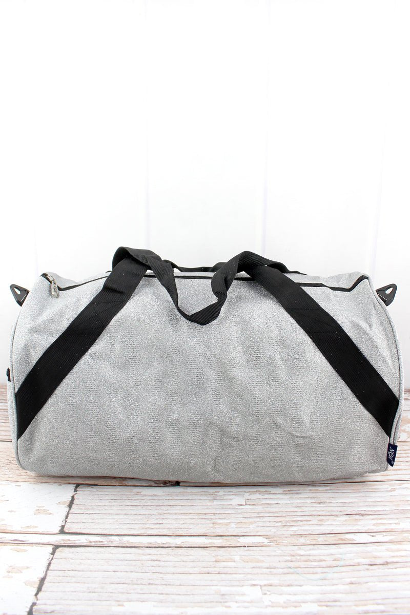 NGIL Silver Glitz & Glam Barrel Duffle Bag 18" - Wholesale Accessory Market