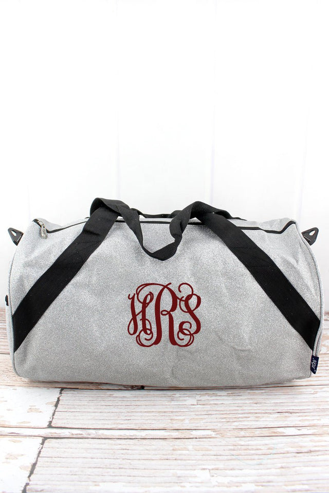 NGIL Silver Glitz & Glam Barrel Duffle Bag 18" - Wholesale Accessory Market