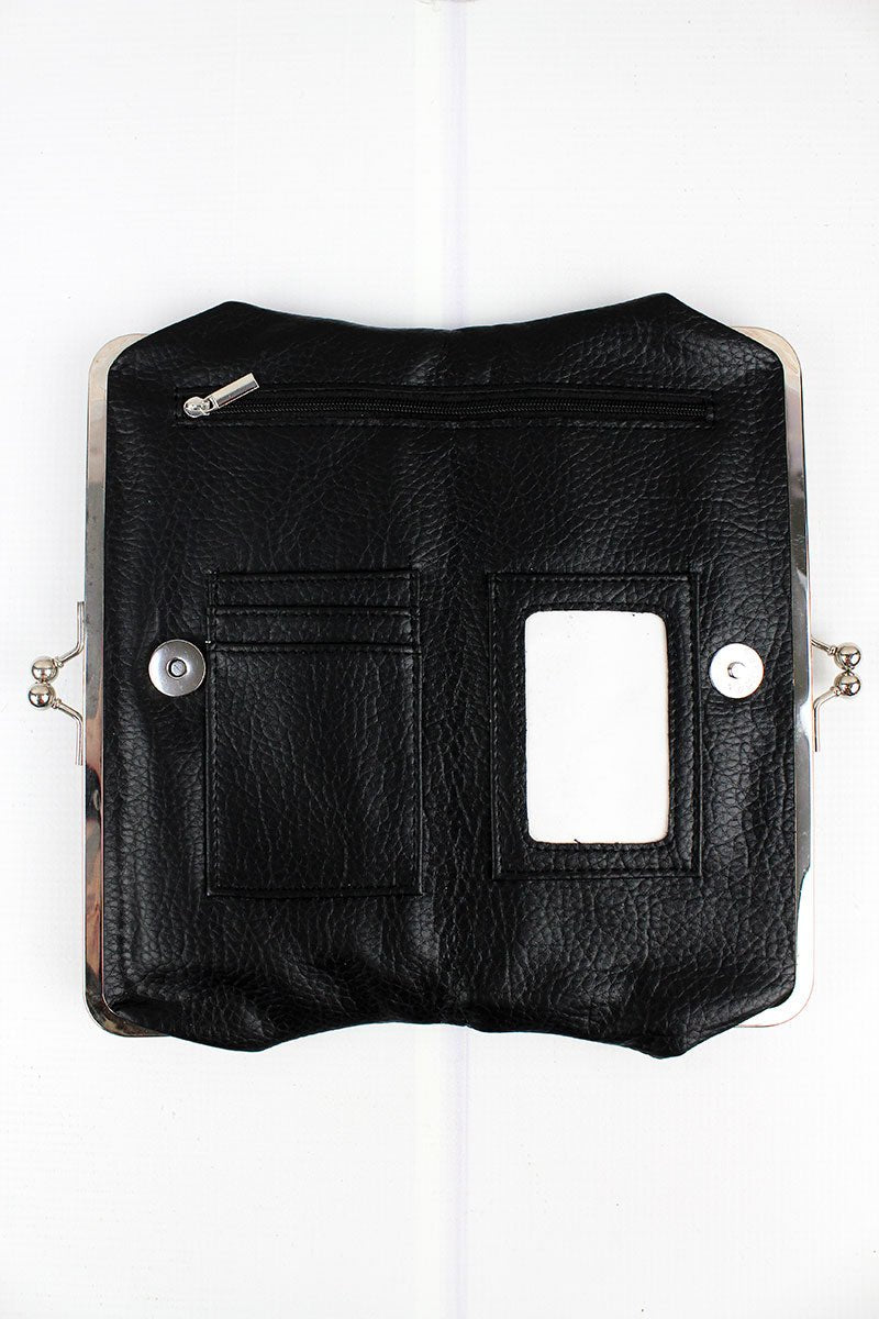 NGIL Twice as Nice Clutch Wallet in Black