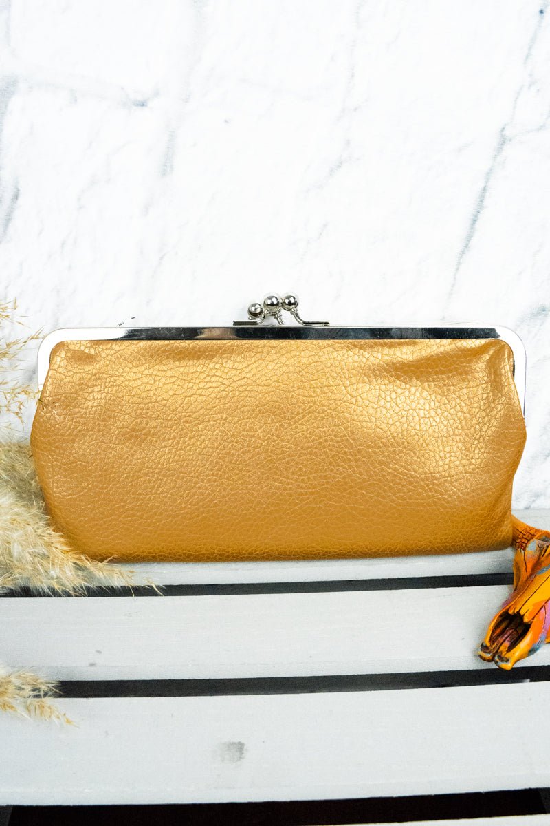 Twice as Nice Clutch Wallet in Bronze | Wholesale Accessory Market