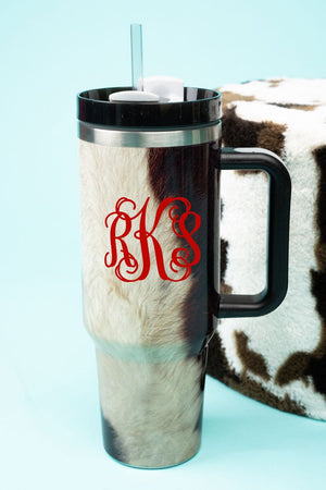 The Traveler Callie Cow Stainless Steel Tumbler - Wholesale Accessory Market