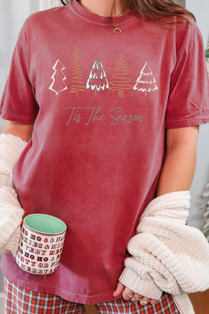 Tis The Season Christmas Trees Adult Ring-Spun Cotton Tee - Wholesale Accessory Market