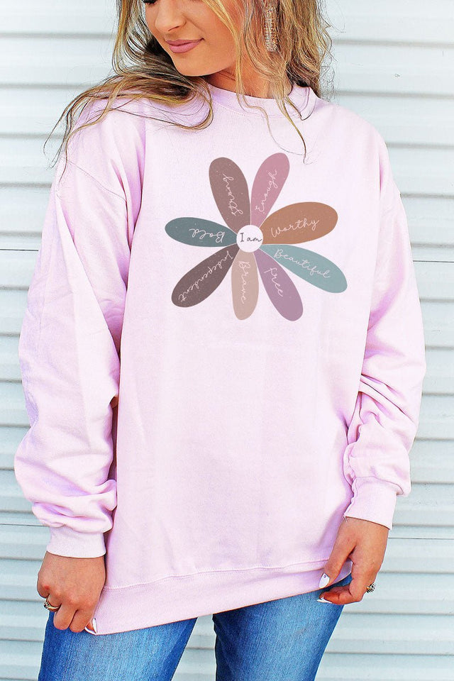 Daisy Positivity Heavy-weight Crew Sweatshirt - Wholesale Accessory Market