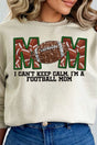 Faux Embroidery Football Mom Transfer Heavy-weight Crew Sweatshirt - Wholesale Accessory Market