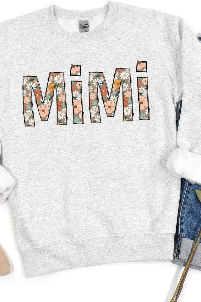 Floral Boho MiMi Heavy-weight Crew Sweatshirt - Wholesale Accessory Market