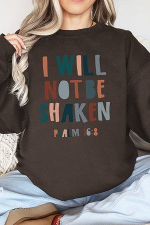 I Will Not Be Shaken Heavy-weight Crew Sweatshirt - Wholesale Accessory Market