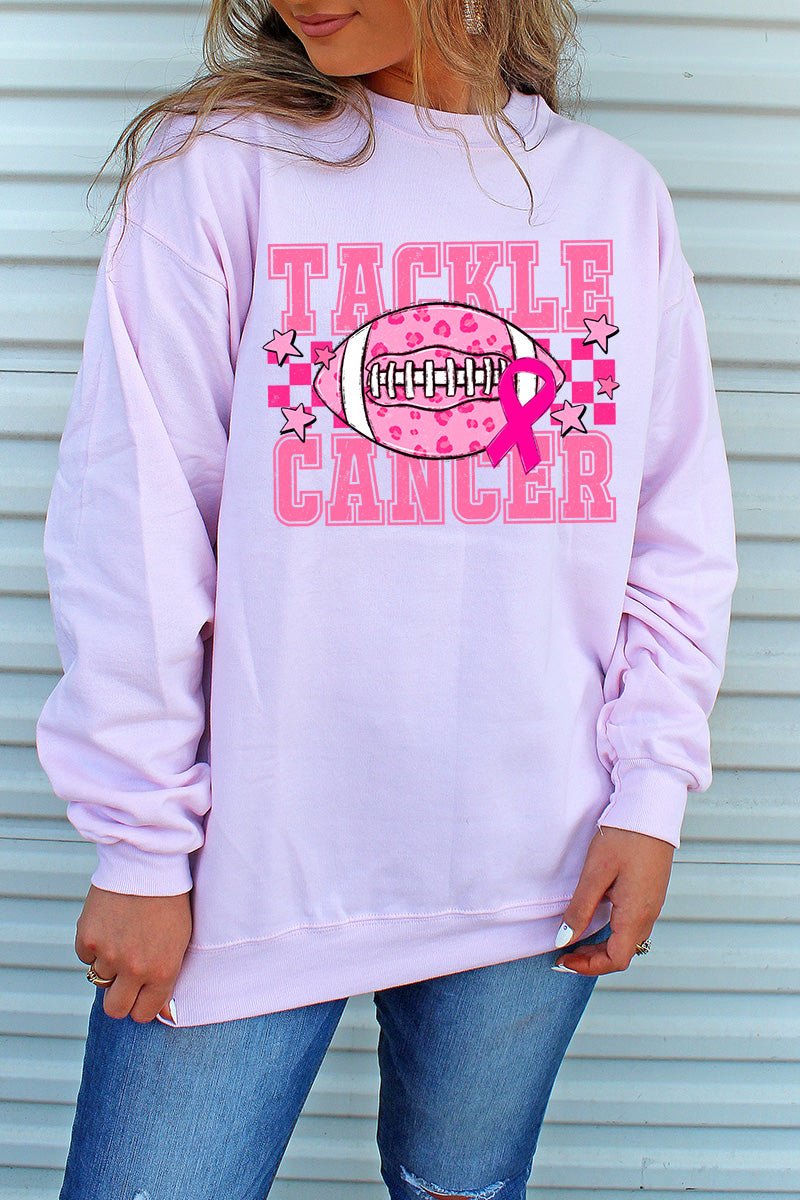 Pink Tackle Cancer Heavy-weight Crew Sweatshirt - Wholesale Accessory Market