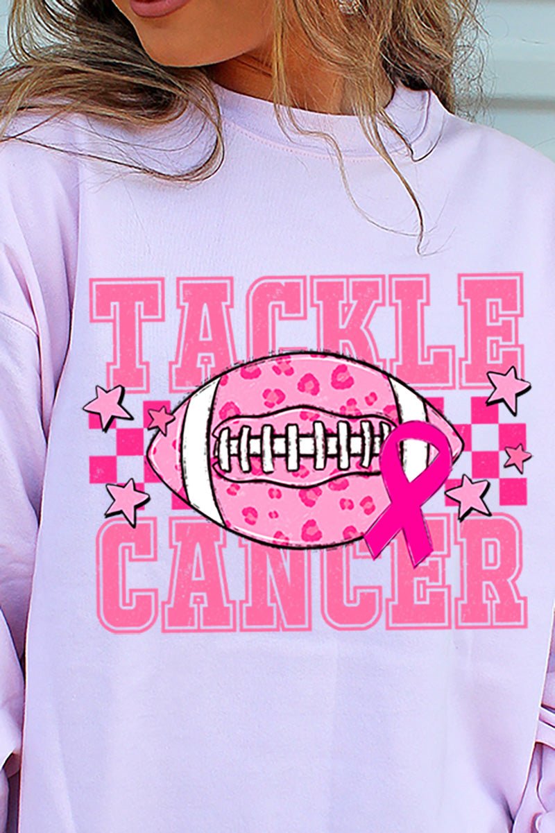 Pink Tackle Cancer Heavy-weight Crew Sweatshirt - Wholesale Accessory Market