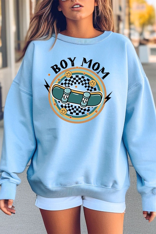 Skater Check Boy Mom Heavy-weight Crew Sweatshirt - Wholesale Accessory Market