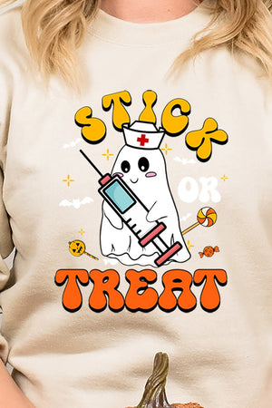 Stick Or Treat Heavy-weight Crew Sweatshirt - Wholesale Accessory Market