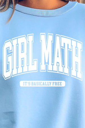 Girl Math Heavy-weight Crew Sweatshirt - Wholesale Accessory Market