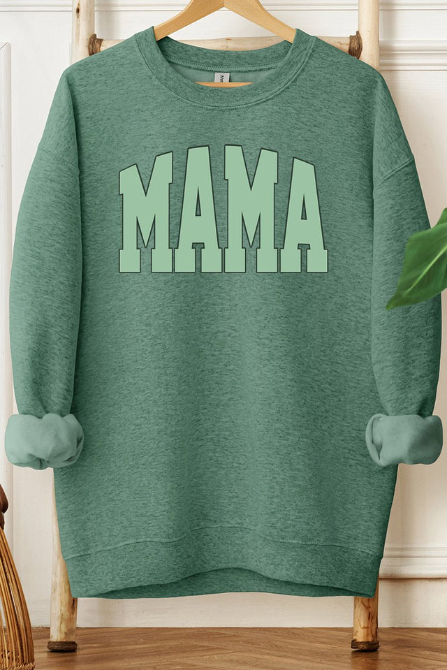 Sage Arched Mama Heavy-weight Crew Sweatshirt - Wholesale Accessory Market