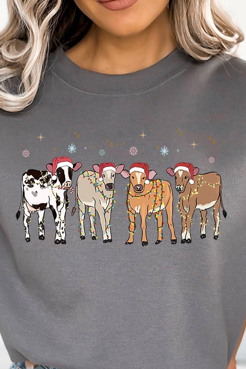 Farm Animals Country Christmas Heavy-weight Crew Sweatshirt - Wholesale Accessory Market