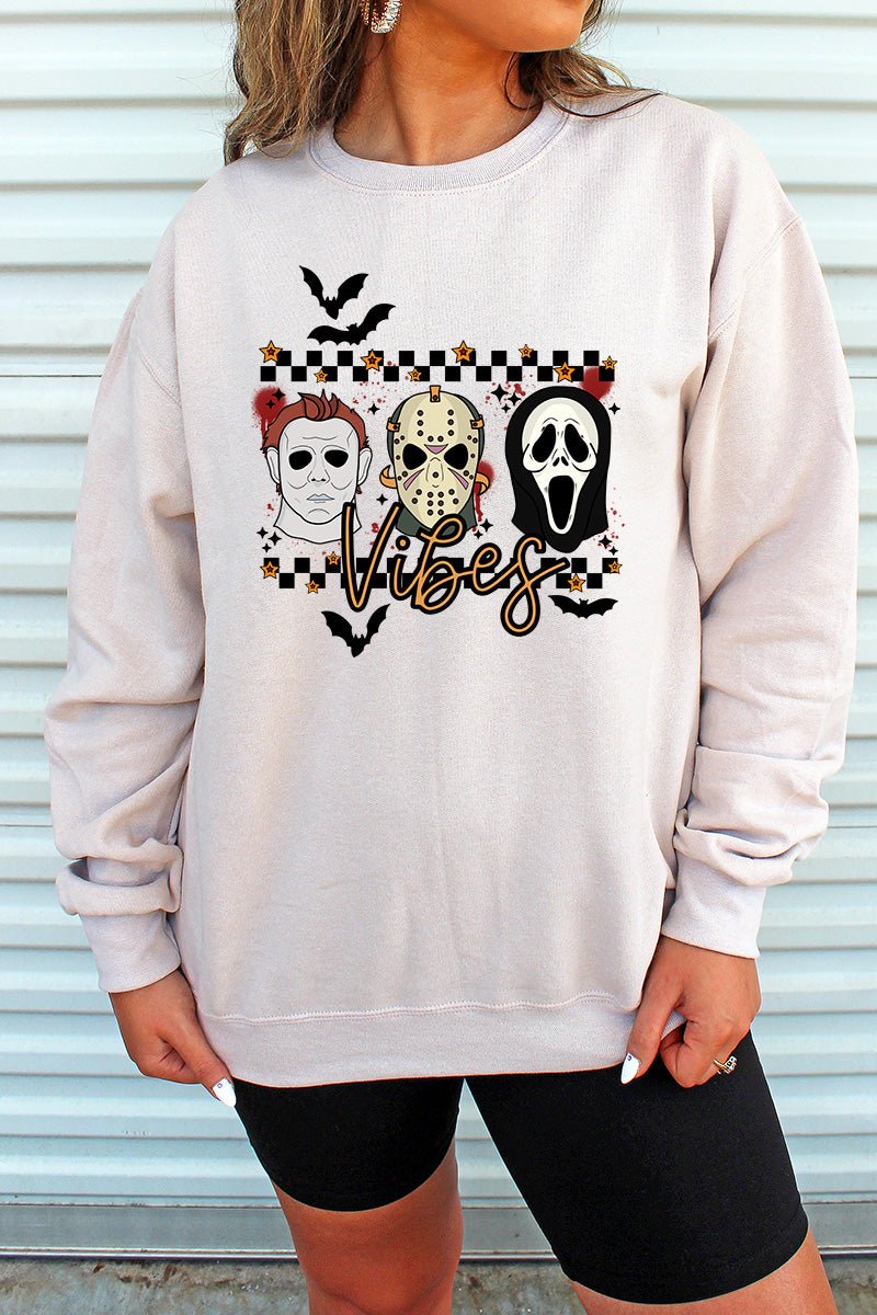 Scary Spooky Vibes Heavy-weight Crew Sweatshirt - Wholesale Accessory Market