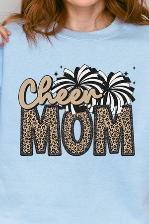 Faux Embroidery Cheer Mom Heavy-weight Crew Sweatshirt - Wholesale Accessory Market