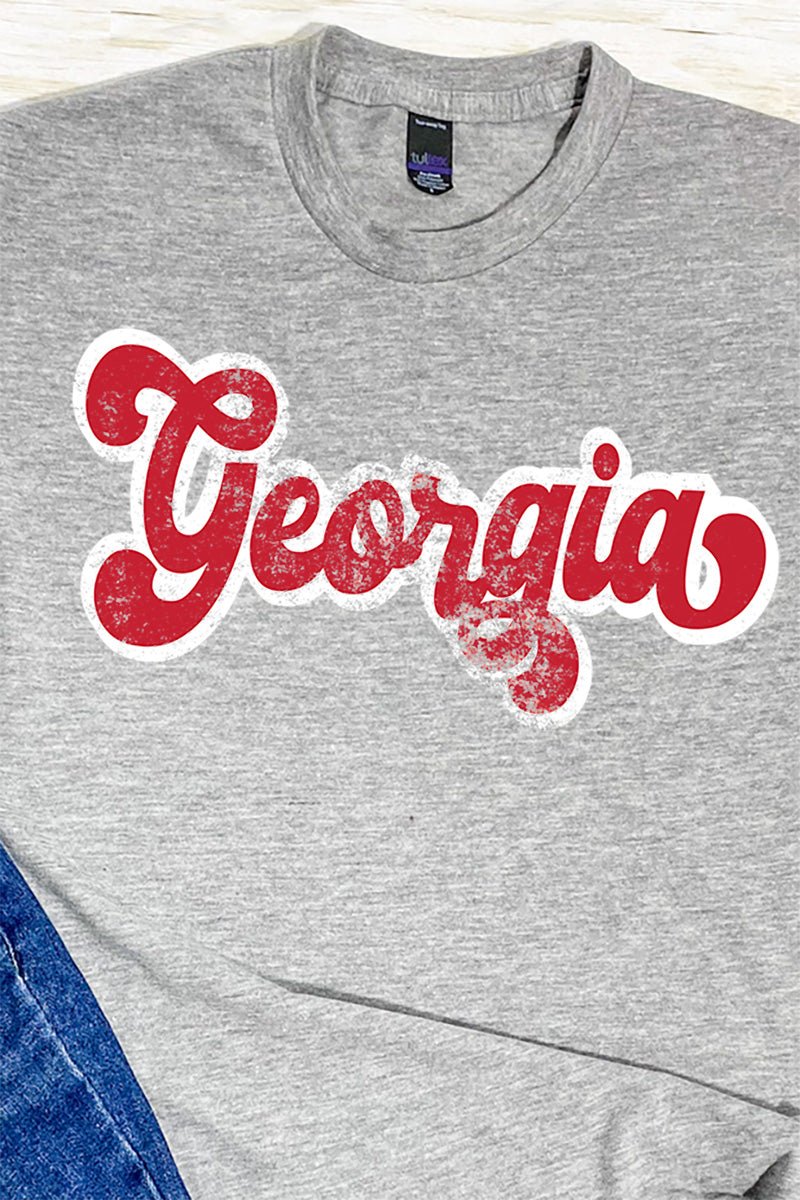 Distressed Georgia Script Unisex Blend Tee - Wholesale Accessory Market