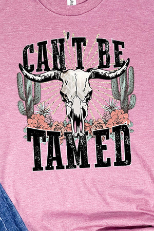 Steer Skull Can't Be Tamed Unisex Blend Tee - Wholesale Accessory Market