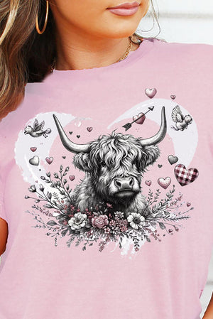 Hearts For Higland Cow Unisex Blend Tee - Wholesale Accessory Market