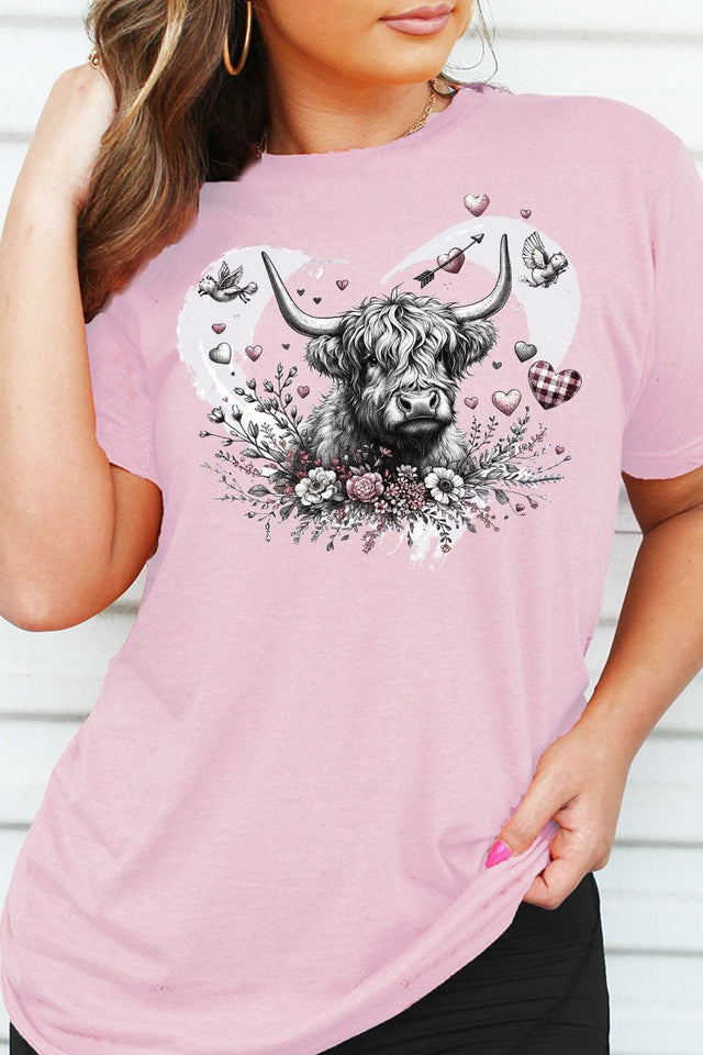 Hearts For Higland Cow Unisex Blend Tee - Wholesale Accessory Market