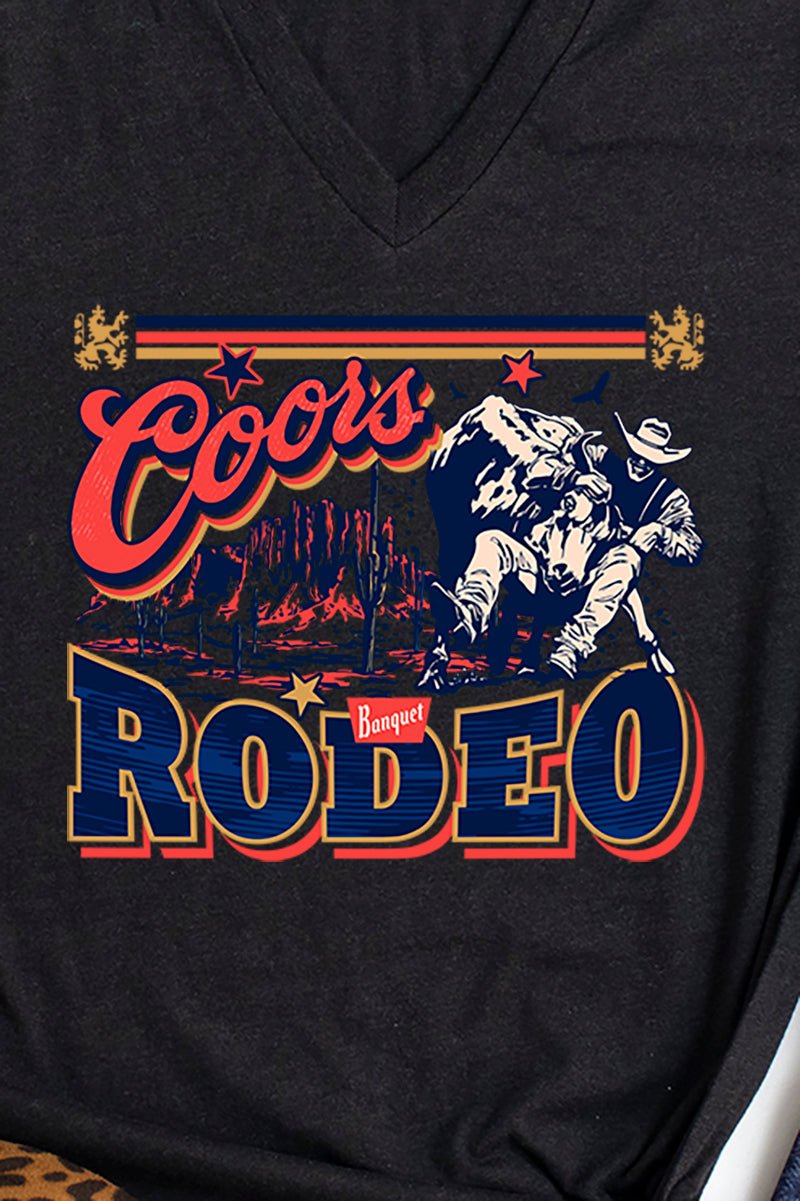 Bull Rider Coors Rodeo Unisex Poly-Rich Blend V-Neck Tee - Wholesale Accessory Market