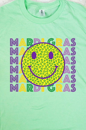 Youth Happy Face Mardi Gras Fine Jersey Tee - Wholesale Accessory Market