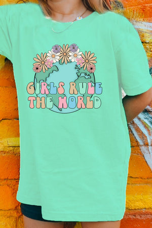 Youth Earth Girls Rule The World Dri-Power 50/50 T-Shirt - Wholesale Accessory Market