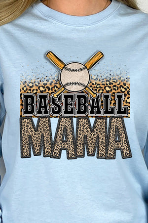 Leopard Baseball Mama Unisex Dri-Power Long-Sleeve 50/50 Tee - Wholesale Accessory Market