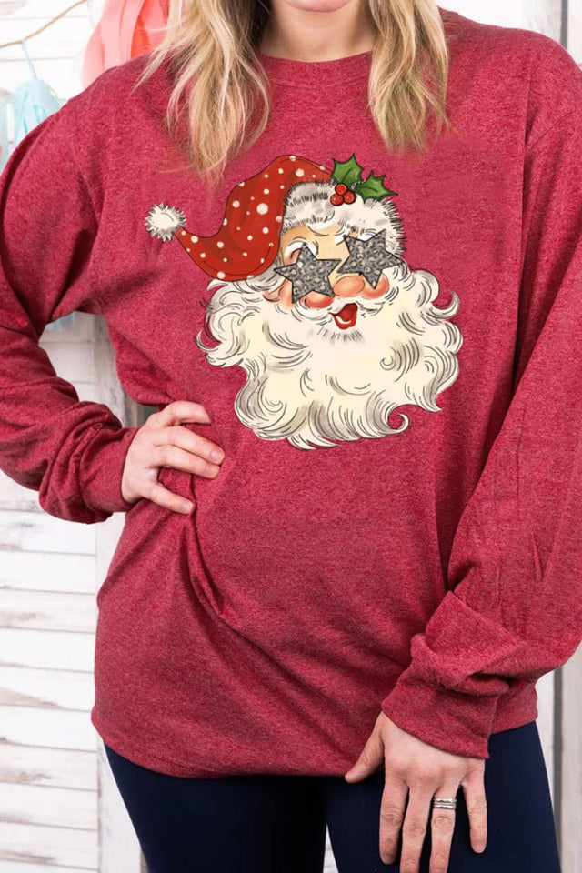 Star Eyes Santa Unisex Dri-Power Long-Sleeve 50/50 Tee - Wholesale Accessory Market