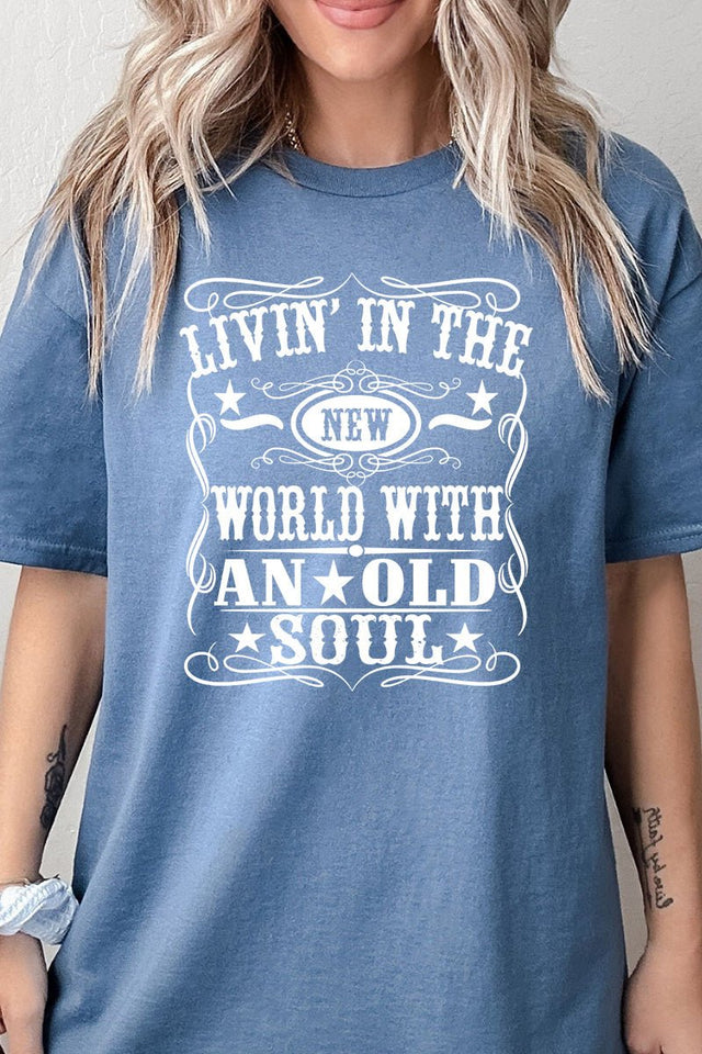 New World Old Soul Short Sleeve Relaxed Fit T-Shirt - Wholesale Accessory Market