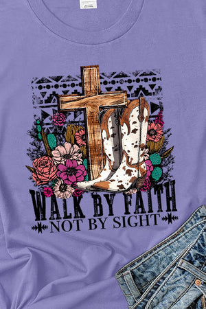 Boots Walk By Faith Short Sleeve Relaxed Fit T-Shirt - Wholesale Accessory Market