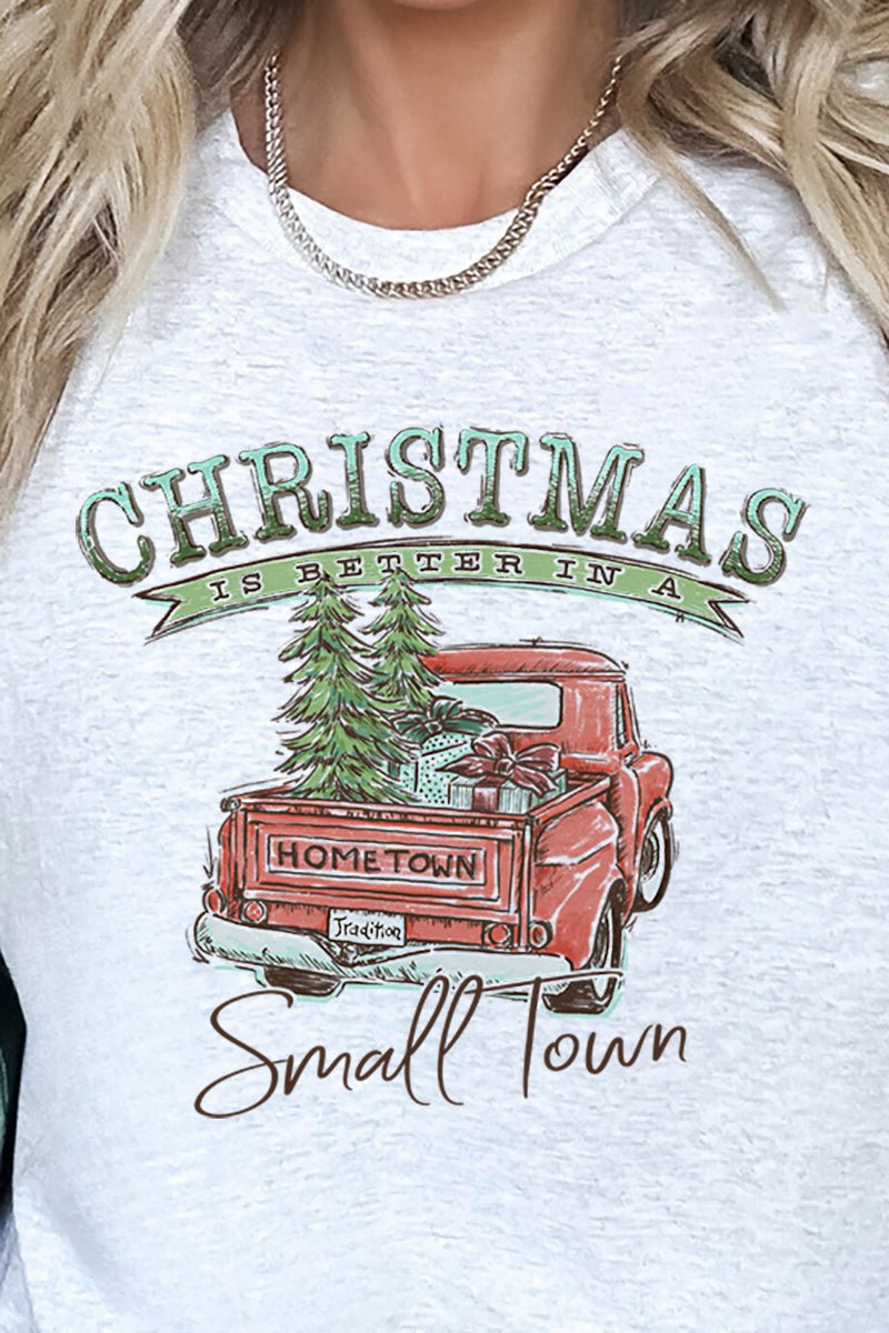 Christmas Better In A Small Town Short Sleeve Relaxed Fit T-Shirt - Wholesale Accessory Market