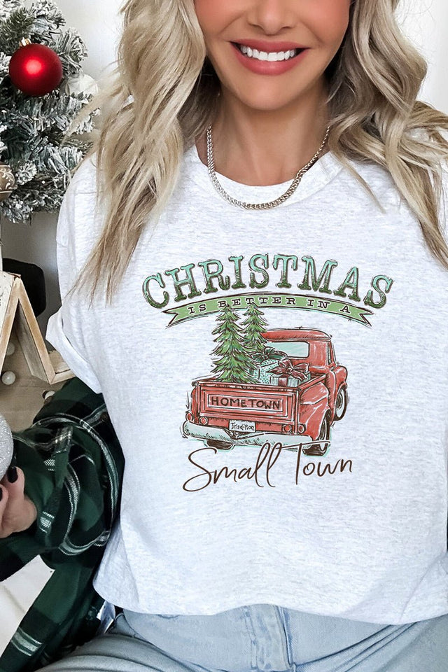 Christmas Better In A Small Town Short Sleeve Relaxed Fit T-Shirt - Wholesale Accessory Market