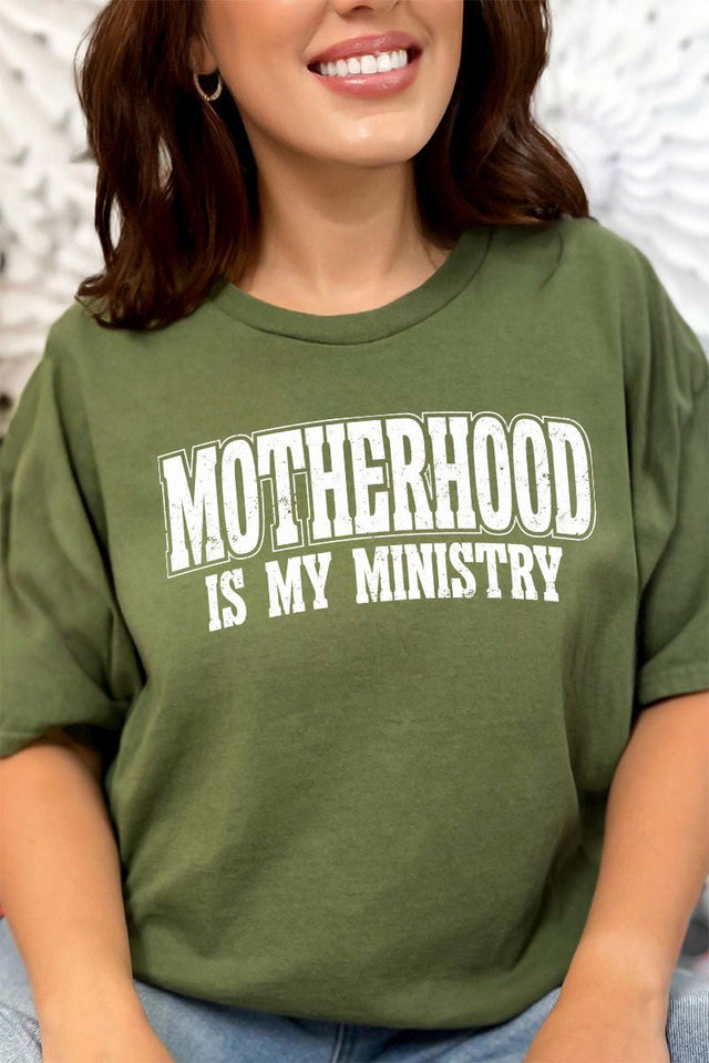 Motherhood Is My Ministry Short Sleeve Relaxed Fit T-Shirt - Wholesale Accessory Market