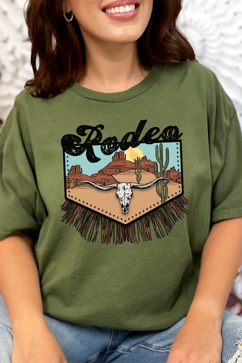 Rodeo Landscape Short Sleeve Relaxed Fit T-Shirt - Wholesale Accessory Market