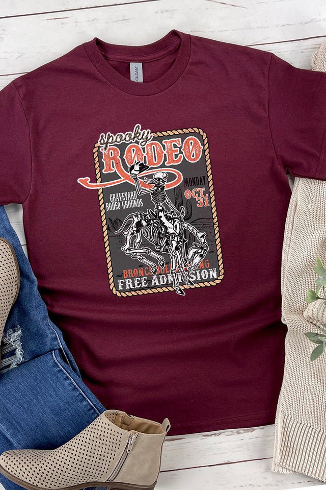 Rodeo Spooky Short Sleeve Relaxed Fit T-Shirt - Wholesale Accessory Market