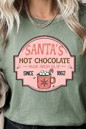 Santa's Hot Chocolate Short Sleeve Relaxed Fit T-Shirt - Wholesale Accessory Market