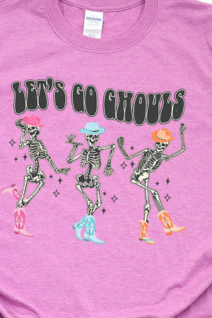 Skeleton Let's Go Ghouls Short Sleeve Relaxed Fit T-Shirt - Wholesale Accessory Market