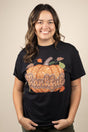 Thankful Pumpkin Faux Sequin Short Sleeve Relaxed Fit T-Shirt - Wholesale Accessory Market