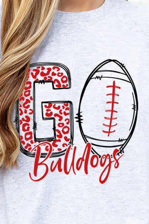 Doodle Go Bulldogs Red Short Sleeve Relaxed Fit T-Shirt - Wholesale Accessory Market