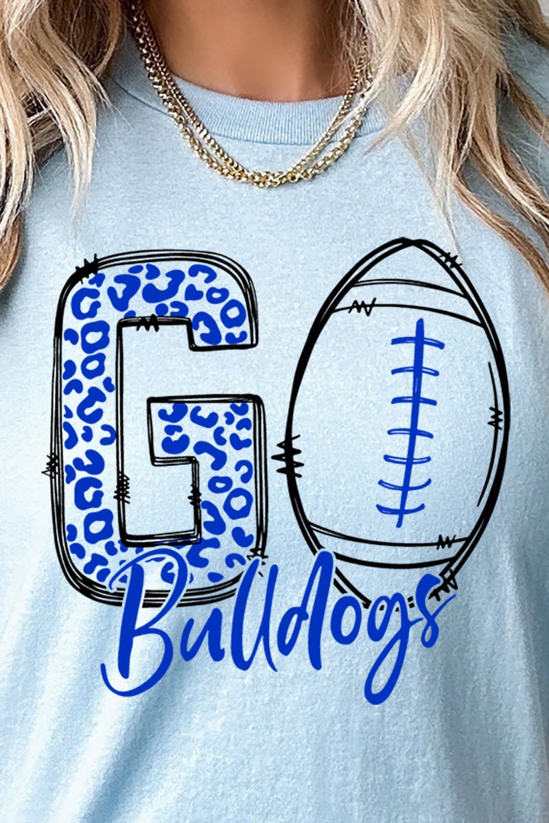 Doodle Go Bulldogs Royal Short Sleeve Relaxed Fit T-Shirt - Wholesale Accessory Market