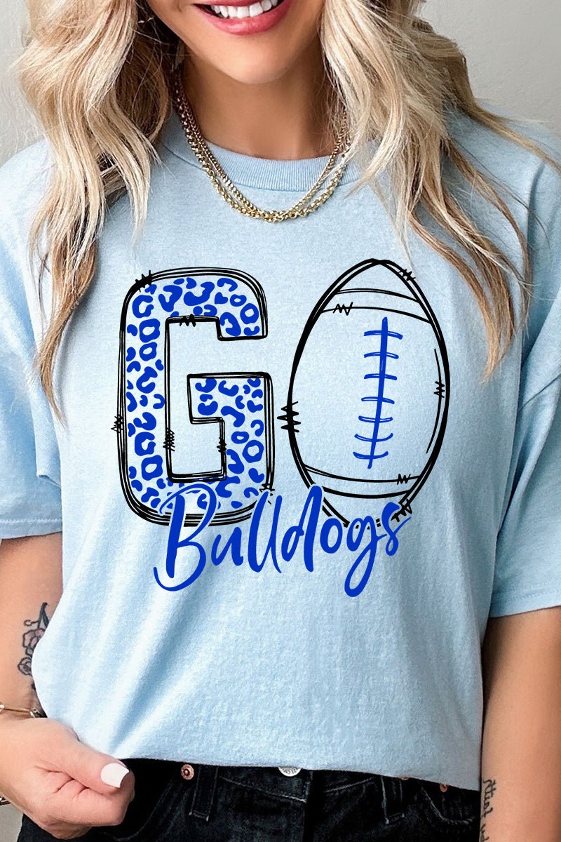 Doodle Go Bulldogs Royal Short Sleeve Relaxed Fit T-Shirt - Wholesale Accessory Market