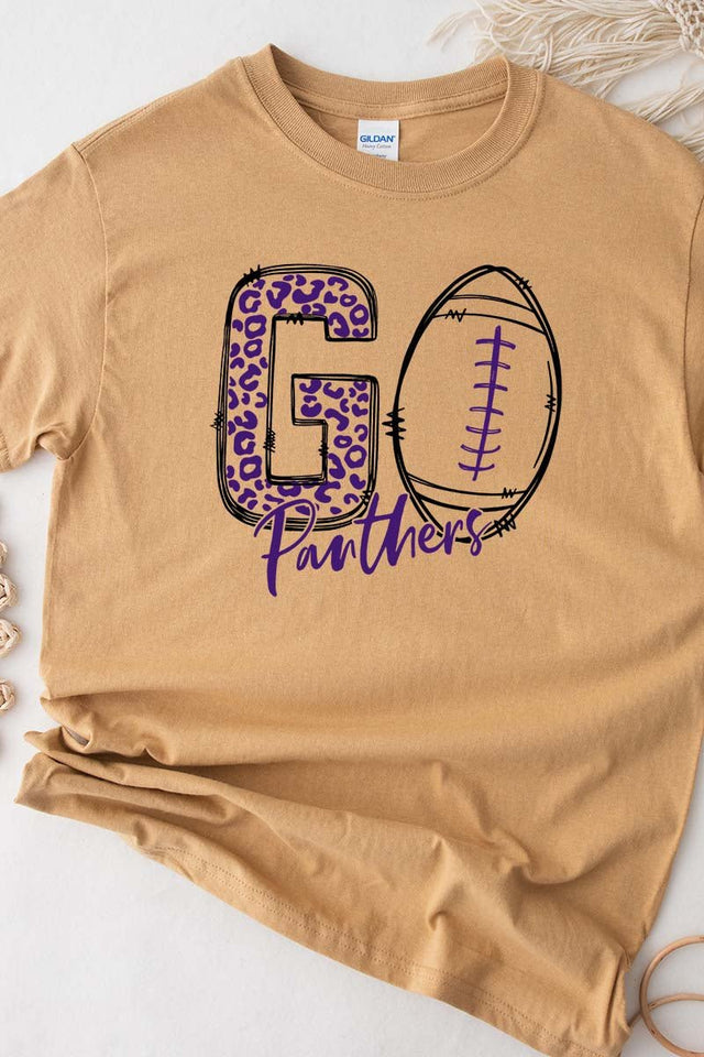 Doodle Go Panthers Purple Short Sleeve Relaxed Fit T-Shirt - Wholesale Accessory Market