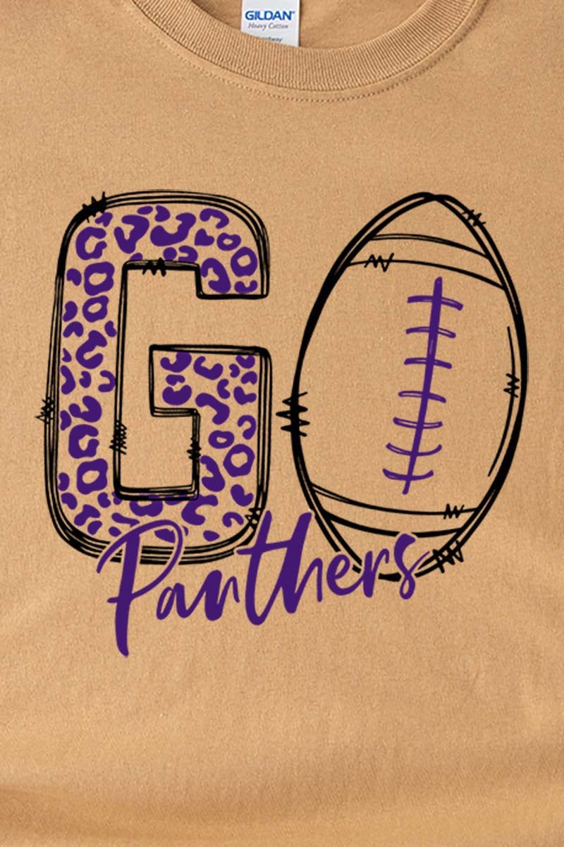 Doodle Go Panthers Purple Short Sleeve Relaxed Fit T-Shirt - Wholesale Accessory Market