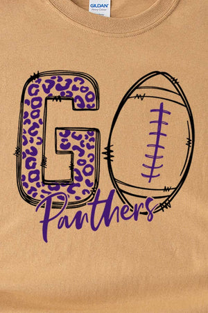 Doodle Go Panthers Purple Short Sleeve Relaxed Fit T-Shirt - Wholesale Accessory Market