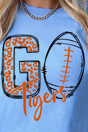 Doodle Go Tigers Orange Short Sleeve Relaxed Fit T-Shirt - Wholesale Accessory Market
