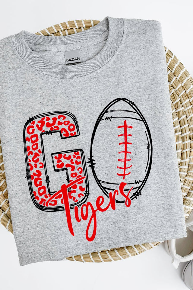 Doodle Go Tigers Red Short Sleeve Relaxed Fit T-Shirt - Wholesale Accessory Market